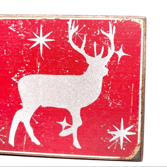 🎄 Sixtrees Wood Sign 18”  Reindeer Crossing - Picture 5 of 7